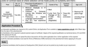 Pakistan Civil Aviation Authority CAA Jobs